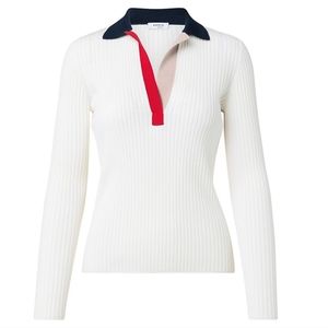 NWT Akris Punto Colorblock Rib-knit Top